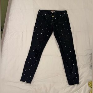 Banana Republic Blue Polka Dot Skinny Jeans